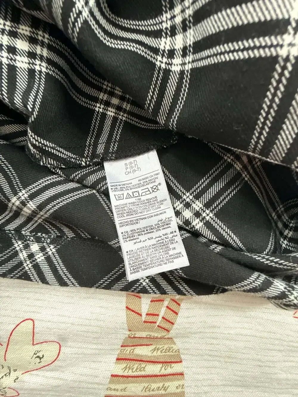 Old Navy Girls Black Plaid & Corduroy Bow Skirt Set, Size S (6-7)